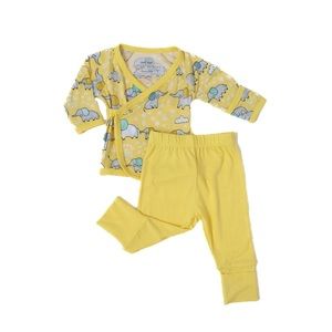 Little Sleepies Yellow Elephant Crossover set 0-3 month- NIB/NWT